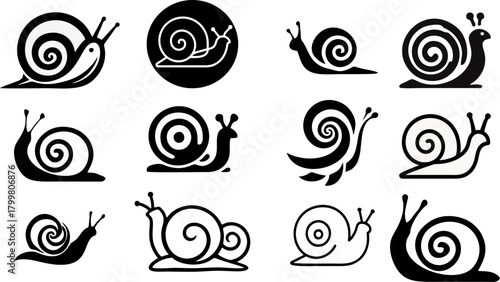 Snail Logo Vector Icon illustration design