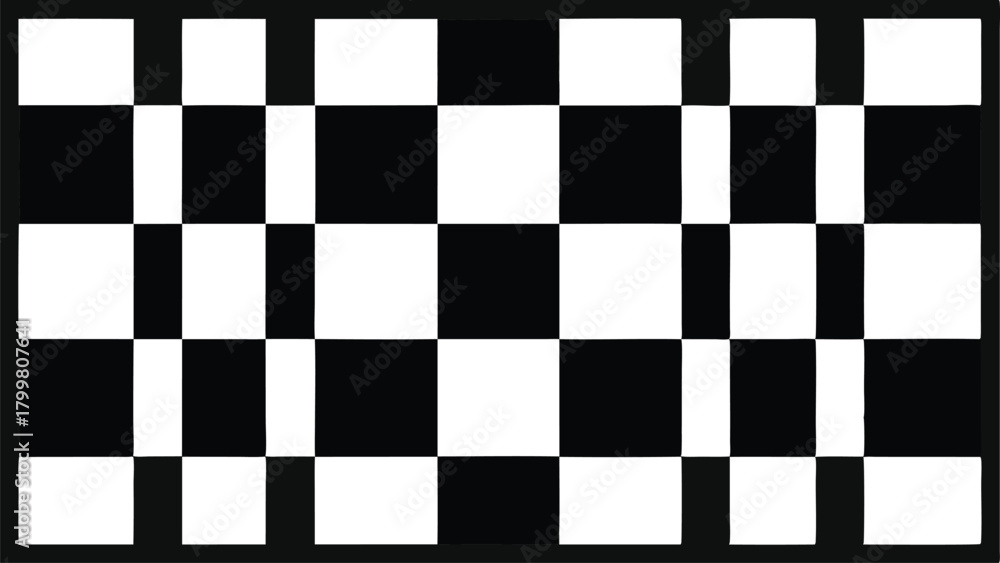 Fototapeta premium Black And White Checkerboard Pattern With Vertical Stripes abstract background