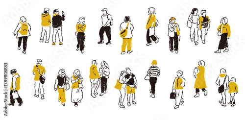 インクにじみペン画の人物_B