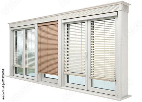 window blinds isolated on suitable  background