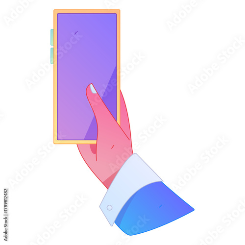 Social Media Network Interaction Friendship Relationship Gradient Flat Vector Illustration Online Communication Asset
