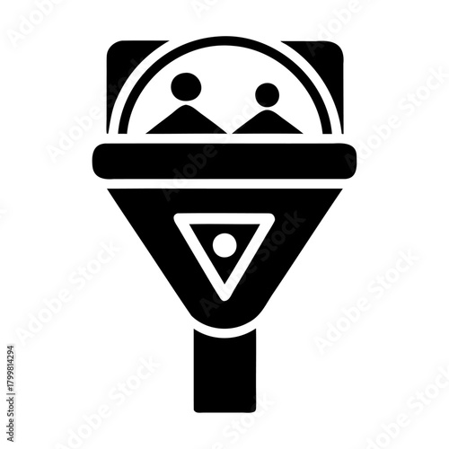Black filter tool icon design