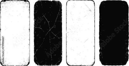 Torn Paper Overlay Texture Set – Grungy, Grainy & Dusty Stamps with Frayed Edges, Kinks & Bent Corners for Vintage Photos, Journaling, Scrapbooks & Retro Branding — Vector Illustration
