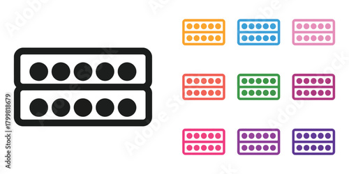  Balls  Stand Vector – Black Pool Balls Illustration, Colorful Game Icons, Snooker and Cue Sport Graphics, Isolated White Background, Gaming and Recreation Vector Set