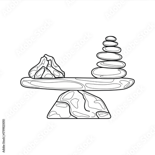Balanced stones and hands on a scale symbolizing equilibrium and harmony