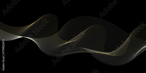 Trendy geometric background of smooth wave blend lines. Vector illustration for banners, posters, covers. Abstract modern design, Abstract background vector.