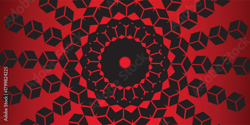 Background with a colorful, diverse cyclic pattern.