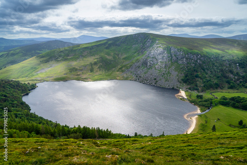  Aerial view of Lough Tay, Wicklow Mountains, Ireland