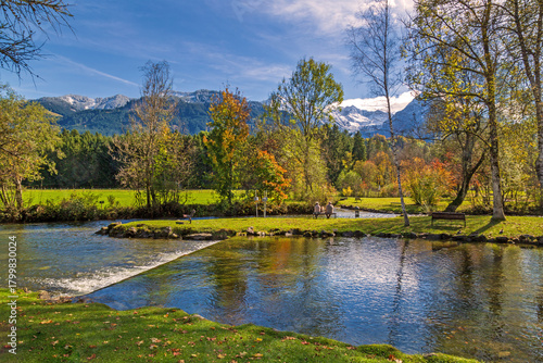 Quadro su tela Fischen im Allgäu - Herbst - Park - Erholung - Wasser