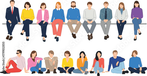 Man and woman silhouette, casual standing posture, crossed arms gesture, people vector design, minimal black figure art, human body language illustration