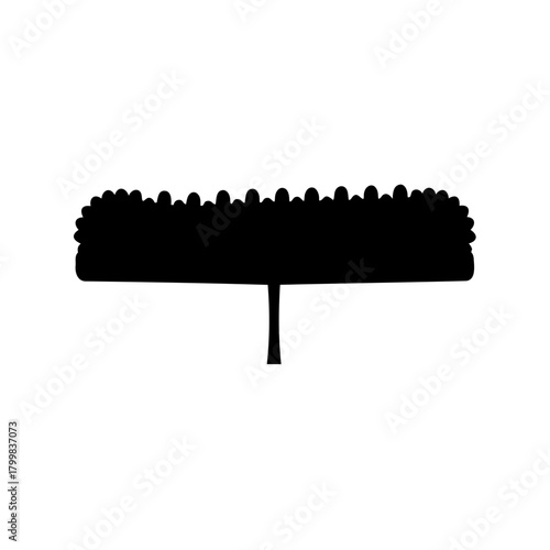 Minimalist hedge silhouette graphic design element vector Vector, illustration