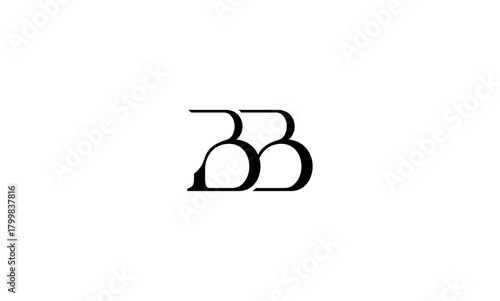 BB initial letters, monogram logo
