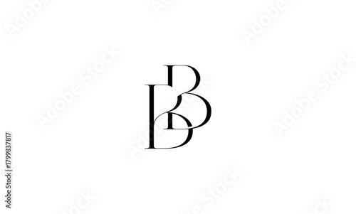 BB initial letters, monogram logo
