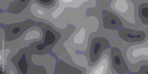 Organic abstract topographic contour map pattern in shades of gray with subtle purple and pink outlines for a modern and intriguing visual design