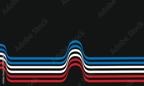 Future lines in 3D perspective vector abstract background, waves color linear composition, optical illusion op art. parallel curved lines background.
