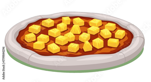 Delicious Indian Paneer Butter Masala Curry Dish.