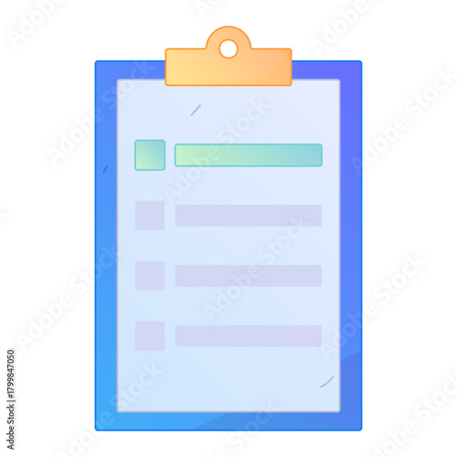 Digital File Management Contract Agreement Office Process Gradient Flat Vector Illustration Electronic Document Asset
