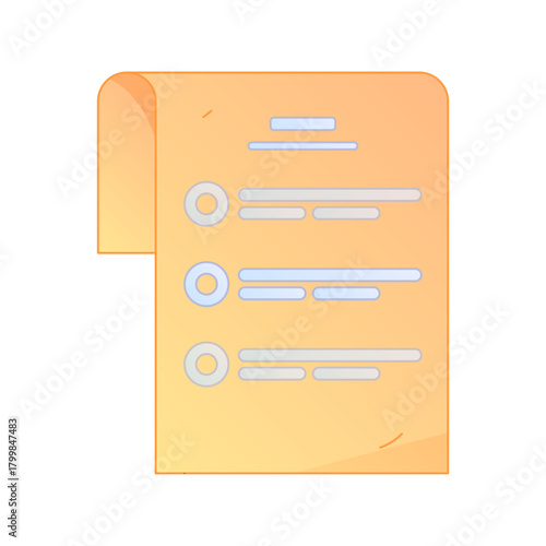 Digital File Management Contract Agreement Office Process Gradient Flat Vector Illustration Electronic Document Asset
