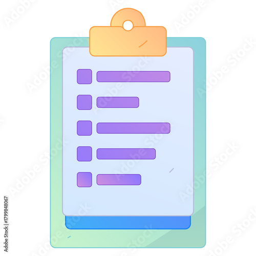 Digital File Management Contract Agreement Office Process Gradient Flat Vector Illustration Electronic Document Asset
