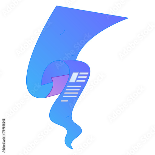 Digital File Management Contract Agreement Office Process Gradient Flat Vector Illustration Electronic Document Asset
