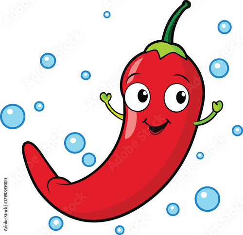 red chili pepper vector design 