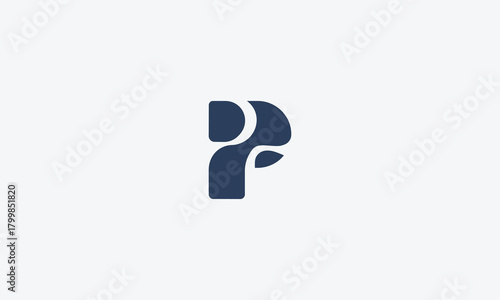 Modern creative monogram Initial p letter logo