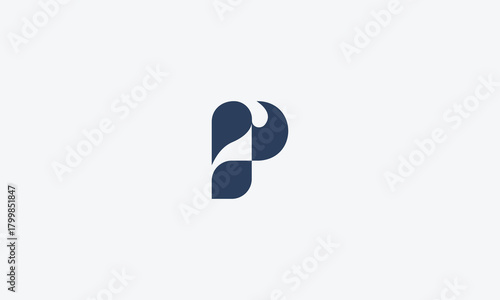 Modern creative monogram Initial p letter logo