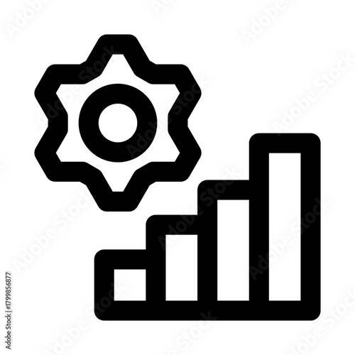 Performance Professional Line Icon. Modern minimal vector illustration representing efficiency, productivity, and system optimization metrics.