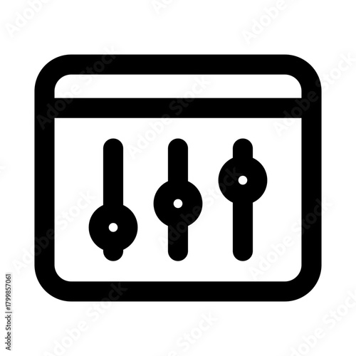 Page Settings Professional Line Icon. Modern vector illustration showing document configuration, customization tools, and digital page management.