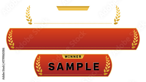 月桂樹付きテロップベース