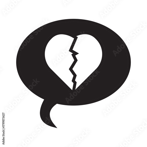 Heart dualtone icon. love dualtone icon. heartbroken conversation dualtone icon 