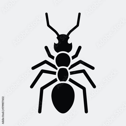Silhouette ant insect simple style icon symbol vector illustration