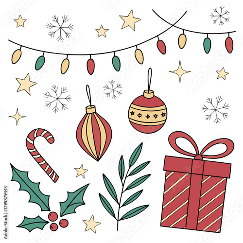 Christmas Holiday Vector Background Illustration