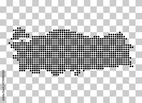 Turkey dot map symbol shape, travel web flat concept icon symbol vector illustration .