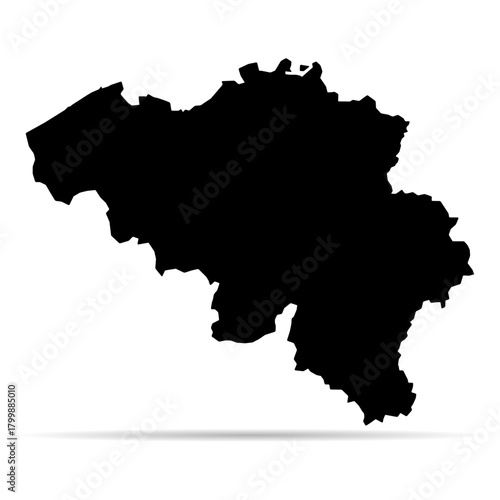 Belgium map symbol shape, travel web flat concept icon vector illustration .