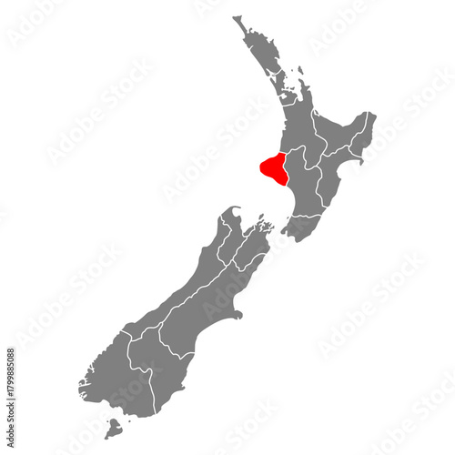 Taranaki of New zealand map shape, travel web flat concept icon vector illustration .