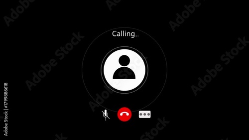 incoming Video call with technology communication concept. Call screen, video, speaker, internet, video calling.