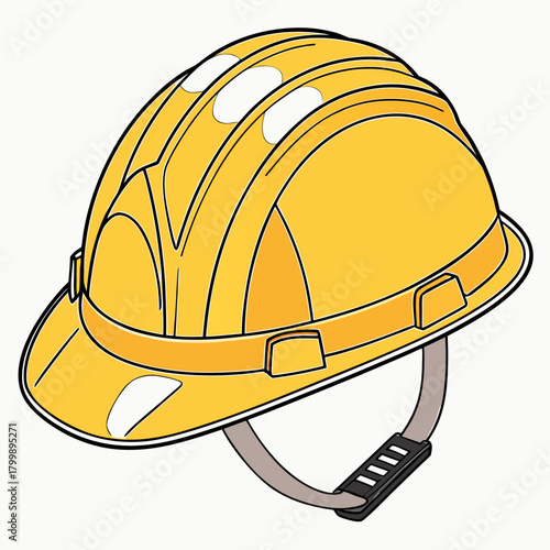 Yellow safety hard hat for construction and engineering, vital protective gear for workers, ensuring safety and head protection on-site.