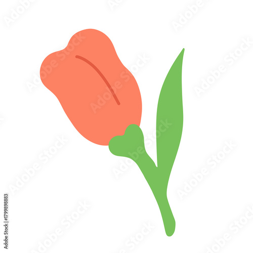 red rose with green leaves