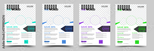 Corporate Travel & tour Flayer  design template, Clean Business flyer design, brochure cover design, layout.