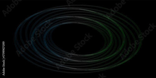 Abstract background with lines in circle. Art design spiral as logo or icon. A black figure on a white background and  on the black side.modern.