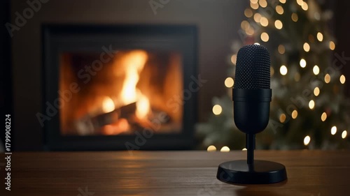 Christmas Podcast Mic Zoom Looping HD Set 18 of 20