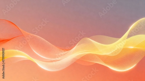Dynamic abstract flowing waves with glowing gradient colors