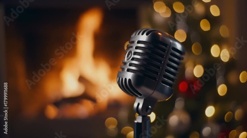 Christmas Podcast Mic Zoom Day Looping HD Set 20 of 20