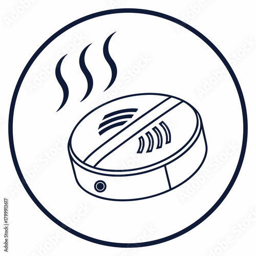 Smart air freshener line drawing isolated on for web use