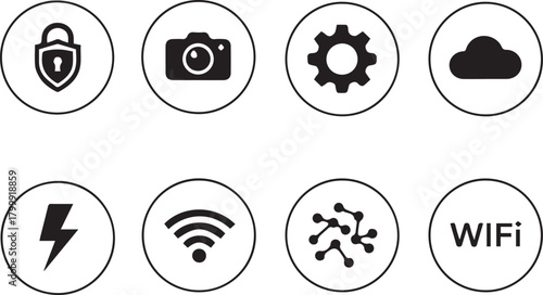 Technology icon set