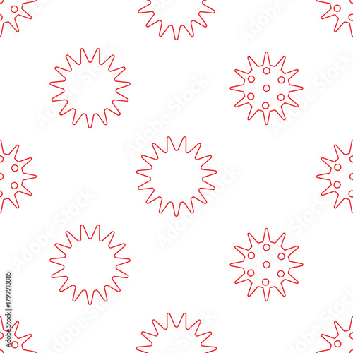 virus seamless pattern isolated on transparent background.