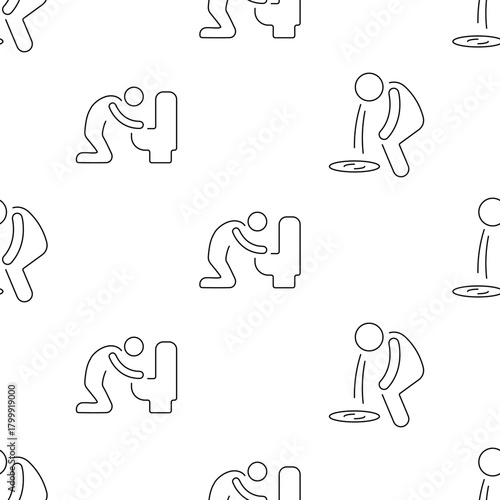 vomit seamless pattern isolated on transparent background.