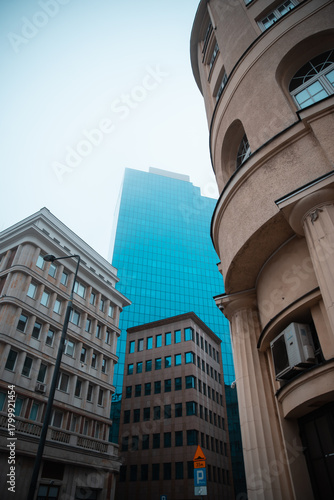 autumn in the park, street in the city landscape evening autumn 