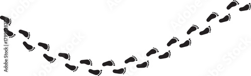Human footprints icon set. human footstep sign. Foot imprint icon collection. representing walking symbol